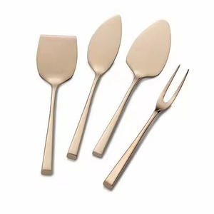 Nouveauté : Ensemble à fromage doré avec manche en bois d'acacia pour les hôtels de luxe, les restaurants et la location d'événements de mariage - Product Image 4