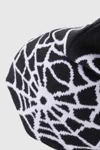 Unisex Jacquard Đan Beanie Hat Với Màu Đen Trắng Web Thiết Kế Đồ Họa Ấm Áp Acrylic Thời Trang Phố Mùa Đông Skull Cap Biểu Tượng Tùy Chỉnh Tùy Chọn - Product Image 4