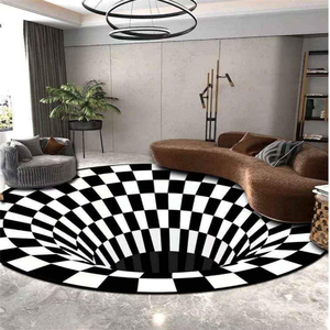 Alfombra Moderna de Diseño Impresa en 3D, Alfombra Personalizada de Terciopelo Cristal, Súper Suave, Geométrica, Antideslizante, para Decoración de Sala de Estar - Product Image 3