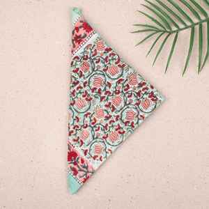 Pañuelo Floral de Algodón, Diadema Boho de Verano, Turbante para el Cabello, Pañuelo con Flores - Product Image 4