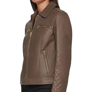 Veste en cuir de qualité supérieure pour femme Veste en cuir véritable classique et élégante pour la mode de tous les jours - Product Image 4