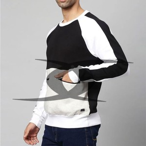 Unisex 100% Cotton Oversize <b>Thermal</b> Sweatshirt Custom Logo Embroidery Solid Pattern Crewneck Pullover Winter Hoodie <b>Men</b> - Product Image 2