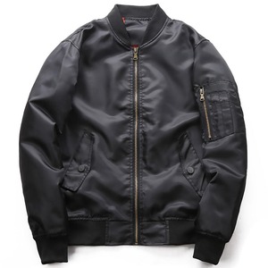 Veste de bombardier personnalisée pour hommes, meilleure qualité pas cher, nouvelle veste de printemps et d'automne de couleur unie 2024 de haute qualité - Product Image 3