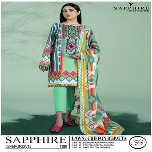 2023 recién llegado, diseños modernos de alta calidad, trajes de césped bordados de 3 piezas, copias maestras para adultos, ropa india y paquistaní - Product Image 2