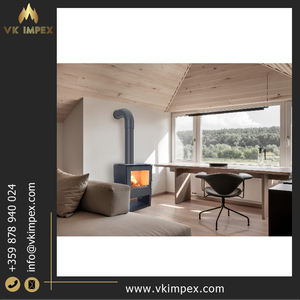 Cheminées en acier d'intérieur Offre Spéciale Design moderne unique avec une capacité de 100 à 120 m3 Excellente qualité à combustion au bois Prix compétitif - Product Image 5