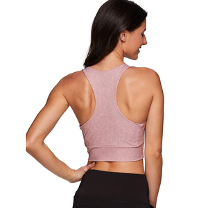 Venta al por mayor Sujetador deportivo de las mujeres sin costuras Yoga Gym Wear Alto impacto acolchado Compresión Fitness Running Top Logotipo personalizado Diseño OEM - Product Image 6