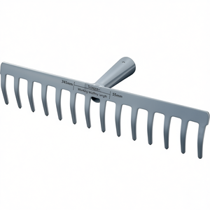 Conical Socket 14-Tine Road Rake for <b>Gardens</b> Working Width 345mm Tine Length 55mm <b>Garden</b> Hand <b>Tool</b> Without Handle - Product Image 2