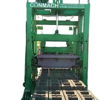 Machine Akcel 7,5 KW à commande PLC, pompe hydraulique, boîte de vitesses, machine semi-automatique de fabrication de blocs de béton creux, moteur 32 kW