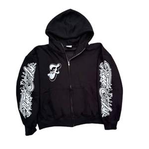 Sudaderas con capucha gráficas con cremallera pesada para hombre 100% algodón bordado de impresión de logotipo personalizado para invierno - Product Image 1