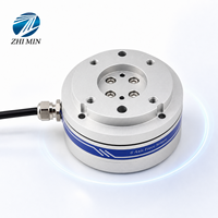 Sensor Torsi Gaya 6 Sumbu 100N-500N 3-13Nm, Load Cell Multi Sumbu untuk Perakitan Lengan Robot Cobot, Penggilingan, dan Pemolesan