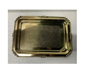 ถาดเสิร์ฟโลหะสไตล์วินเทจสำหรับตกแต่งบ้านโรงแรมร้านอาหาร - Product Image 3