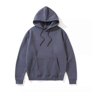 Sweat-shirts à capuche décontractés pour hommes 2026, automne-hiver, poids lourd, 400-500 g/m², en coton, avec motif uni imprimé - Product Image 4