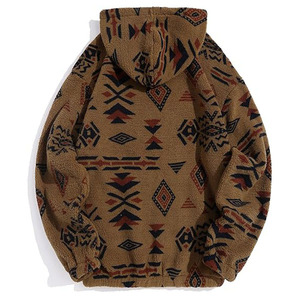 Venta al por mayor de peso pesado de gran tamaño 100% algodón polar pulóver sudaderas con capucha de los hombres personalizado bordado Logotipo de bolsillo de calidad liso en blanco - Product Image 2