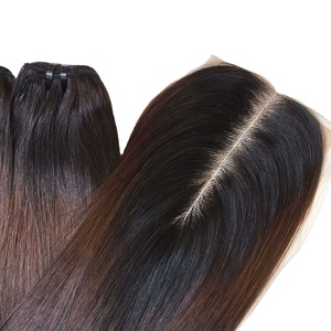 วิกต่อผมชาวเวียดนามเนื้อดิบเรียบเนียนขนาด28นิ้วผมมนุษย์แบบหยิกเป็นลอน - Product Image 3