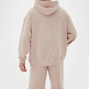 Sweats à capuche pour hommes en polyester/coton 500 g/m² Logo imprimé personnalisé Poche brodée Épaule tombante Conception de troupeau pour l'hiver - Product Image 3