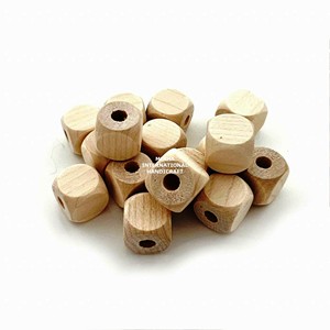 ลูกปัดไม้รูปทรงและขนาดผลิตด้วยมือทำจากไม้ลูกปัดทำจากไม้สีและกำหนดรูปร่างได้เอง - Product Image 4