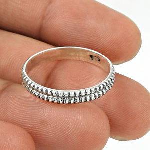 Bague de tous les jours en argent sterling 925 massif, dernier design tendance, bijoux faits à la main, prix de gros, fabricant en gros en Inde - Product Image 2