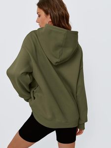 Sudadera con capucha de gran tamaño personalizada para mujer, ropa informal, el mejor Material usado, sudaderas con capucha transpirables de gran tamaño para mujer - Product Image 4