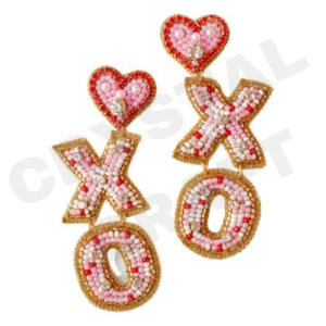 Pendientes con Cuentas con el Logotipo de los Atlanta Braves para Mujer, Patrióticos, para el Día de los Caídos, Color Naranja, Blanco y Azul, Material de Tela - Product Image 6