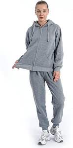 Ensemble de survêtements respirants 100% coton molletonné personnalisés pour femmes pull à capuche poches vêtements de salon confortables pour l'hiver confort décontracté - Product Image 3