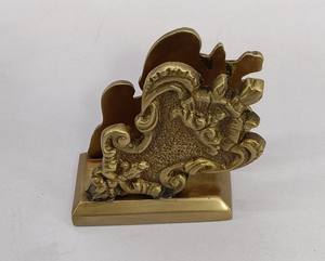 Gran oferta, tarjetero de latón, organizador de tarjetas de diseño de Metal con aspecto de uvas para escritorio de oficina, exhibición de restaurante en casa - Product Image 4