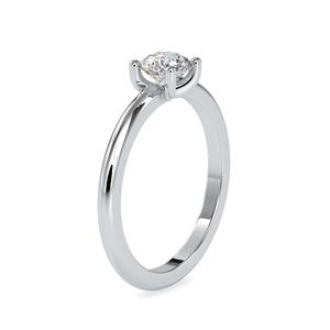 Bague de fiançailles solitaire en diamant de laboratoire taillé 1 carat, or massif 14 carats rhodié, pour femme, idéale pour demande en mariage ou soirée - Product Image 3