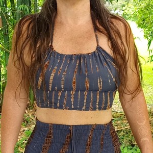 Débardeur sans manches à imprimé cravate et teinture traditionnel fait à la main Design rétro été décontracté haut ajusté - Product Image 4