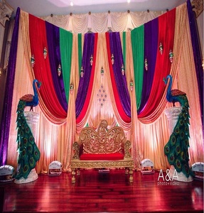 รูปปั้นนกยูงสำหรับเวทีงานแต่งงานทำจากไม้ - Product Image 6