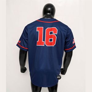 เสื้อเบสบอลผู้ชายแบบ USDC พิมพ์ลายคุณภาพสูง ระบายอากาศได้ดี แห้งเร็ว ไซส์ใหญ่ รับผลิตตามสั่ง พร้อมปักลาย - Product Image 6