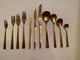 Juego de Cubiertos de Lujo de Acero Inoxidable con Acabado Pulido Espejo, Diseño Nuevo, Mango Largo, Latón, Venta al por Mayor, para Bodas - Product Image 6