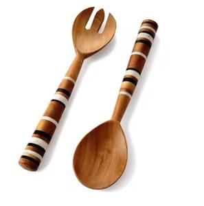 Ensemble de 2 serveurs à salade en résine violette, élégants et durables, faits à la main - Product Image 5