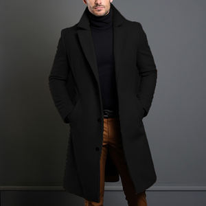 Manteau long d'hiver à capuche pour homme, design personnalisé, marque privée - Product Image 1