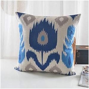 Venta al por mayor 18x18 Boho Block Print Fundas de cojín Handcrafted Euro Pillow Shams Country Style Farmhouse Home Hotel Fundas de almohada - Product Image 6
