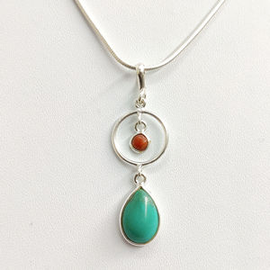Colgante de Gota de Agua Turquesa de 1.4 Gramos para Regalo - Product Image 1
