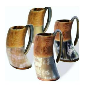 Taza para beber de cuerno de búfalo pulido auténtico/copa de cuerno de cerveza vikinga en Star Crafts India para el hogar calidad duradera de lujo - Product Image 3
