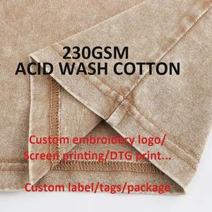 เสื้อยืดสกรีนลายตามสั่งพิมพ์ดีทีจีเสื้อยืดวินเทจผ้าฝ้ายฟอกสีไซส์ใหญ่ - Product Image 4