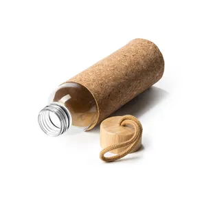 Bottiglia d'Acqua Ecologica in Vetro e Sughero dall'Asia, Accessori per Bevande Verdi - Product Image 2