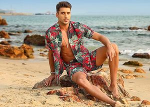 Ensembles de survêtements pour hommes Shorts Polos à fermeture éclair quart de tour Shorts inférieurs Tenues de sport Ensembles de survêtements d'été Ensembles courts décontractés hawaïens Confortables - Product Image 4