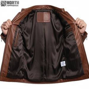 Novedades Precio al por mayor Alta calidad Oem Diseño Hombres Chaqueta de cuero Slim Fit Elegante Chaqueta de cuero cómoda para hombres - Product Image 6