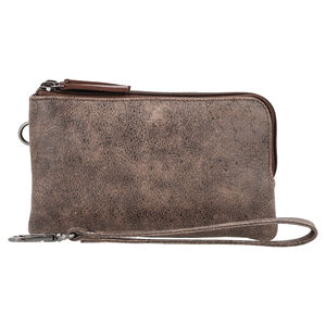 Sac à cosmétiques en cuir de qualité supérieure, vintage, populaire, uni, personnalisé, en gros, de créateur, grand format, type enveloppe - Product Image 2