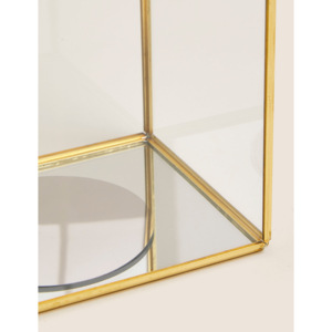 Porte-bougie élégant en métal doré avec bordure géométrique en forme de boule, terrarium pour plantes, centre de table pour la décoration de la maison et des événements - Product Image 5