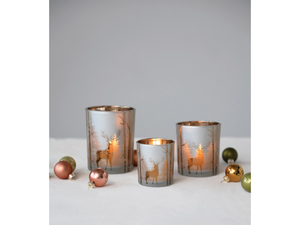 Artistic silver <b>Glass</b> <b>candle</b> <b>holder</b> for stylish tabletop decoration natural home decor Handcrafted - Product Image 2