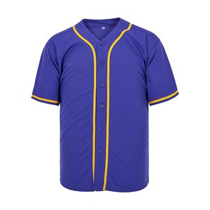 เสื้อเบสบอลโพลีเอสเตอร์ 100% สำหรับผู้ใหญ่ เสื้อเจอร์ซีย์สีพื้นแบบกำหนดเองสำหรับทีมกีฬา ราคาสมเหตุสมผล - Product Image 3
