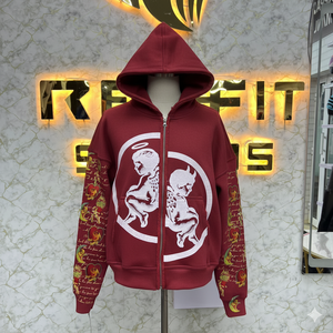 Haute qualité prix raisonnable le plus demandé sweat à capuche zippé bouffée imprimé fabriqué en usine prix bon marché sweats à capuche hommes sweats à capuche pour hommes - Product Image 4