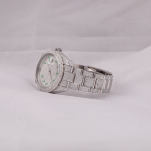 Montre de luxe en diamant Hip-Hop VVS Moissanite avec mouvement à quartz Bijoux japonais faits à la main du fabricant indien - Product Image 4