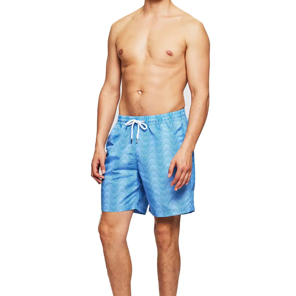 Yeni stil kısa OEM özel Logo özel etiket erkek mayo üreticisi sörf plaj kıyafeti yüzme kısa islami mayo