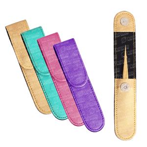 Pochette pour pinces à cils avec bouton magnétique, design personnalisé, étiquette privée, pinces à cils à 45 degrés - Product Image 4