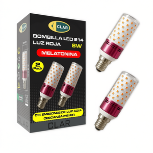 8W E14 Pack of 2 Red Night <b>Light</b> Melatonin Baby Sleep Bulb 8W E14 Pack of 2 Red Baby <b>Light</b> 8W E14 Pack of 2 Red Sleeping Bulb - Product Image 2