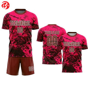 Conjunto de uniforme de fútbol de talla grande con impresión de logotipo personalizado para adultos, camisetas de corte automático, camisetas de fútbol - Product Image 6