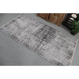 พรมวินเทจขนาด 3.2x6.46 ฟุต พรมตกแต่งสไตล์ตุรกี พรมสีเทา-ดำไล่เฉด - Product Image 4